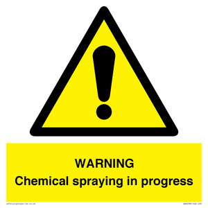 WARNING Chemical spraying in progress
